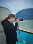 Kyle photographing Hubbard  Glacier