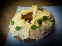 Salmon donut at Jellyfish donuts in Ketchikan