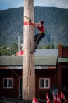 At the Great Alaskan Lumberjack Show in Ketchikan