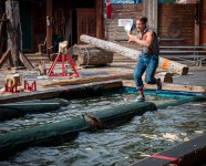 At the Great Alaskan Lumberjack Show in Ketchikan