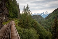 On White Pass and Yukon Route train in Skagway