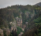 On White Pass and Yukon Route train in Skagway