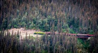 On White Pass and Yukon Route train in Skagway