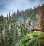 On White Pass and Yukon Route train in Skagway