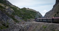 On White Pass and Yukon Route train in Skagway