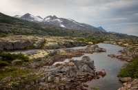 On White Pass and Yukon Route train in British Columbia