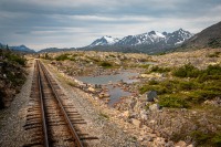 On White Pass and Yukon Route train in British Columbia