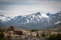 On White Pass and Yukon Route train in British Columbia