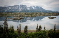 At Lake Tutshi in British Columbia