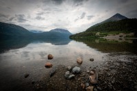 At Lake Tutshi in British Columbia