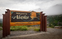Welcome to Alaska sign