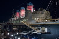 USS Columbia at night at DisneySea