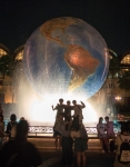DisneySea plaza at night