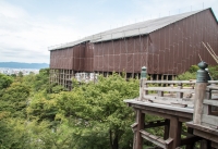 View of Hondo (Main Hall) at Kiyomizu-dera Temple in Kyoto