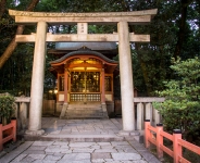 Yasaka-jinja Shrine at night in Kyoto
