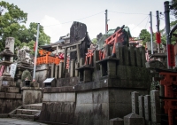 At the top of Inari-san at Fushimi-Inari Taisha in Kyoto