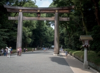 At the Meiji Shrine in Tokyo