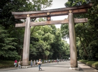 At the Meiji Shrine in Tokyo