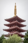 Five Storey Pagoda at the Sensoji Temple in Asakusa Tokyo