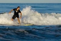 Surfing at Horseneck Beach