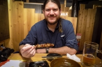 Paul at dinner in Kyoto