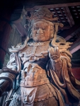 Inside the Hall of the Great Buddha at Todai-ji Temple in Nara