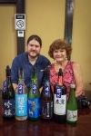 Paul and Fran at sake tasting in Nara