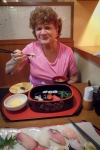 Fran at lunch in Kanazawa