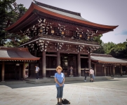 Fran at Meiji Shrine in Tokyo