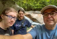 Kyle, Paul and Peter at the Basin in Franconia Notch
