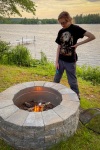 Kyle at Lucys camp on Burns Pond in Whitefield NH