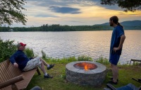 Ken and Paul at Lucys camp on Burns Pond in Whitefield NH