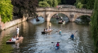 Punting on the Cam In Cambridge