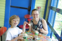 Enjoying some Ben & Jerry\'s at Ben & Jerry\'s