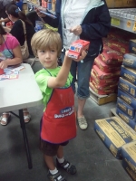 Kyle and his Lowe\'s Firetruck