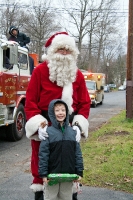Kyle and Fire Truck Santa