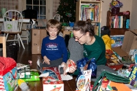 Open Christmas presents from Jack & Mary Lou