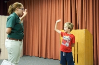 Junior Ranger swearing in