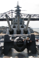 Kyle and the USS Massachusetts Forward Guns