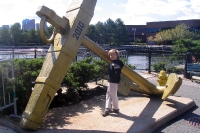 Kyle and the USS Constitution Anchor