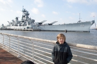 Kyle at the USS NJ