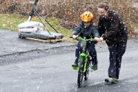 Kyle with his new bike