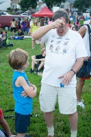 Grandpa helping Kyle with his yo-yo