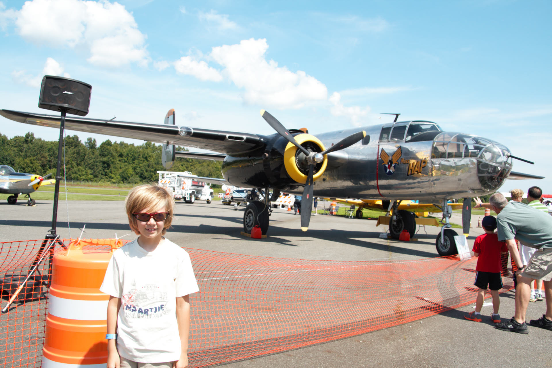 With a B-25 at the Greenwood Lake Airshow