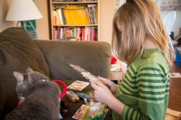 Kyle on Easter 2015 morning at our house in Fanwood