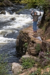 Kyle hiking along the Aberglaslyn Gorge