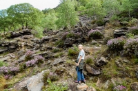 Kyle hiking along the Aberglaslyn Gorge