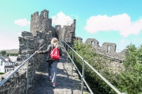 Kyle along Town Walls in Conwy