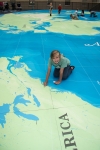 Kyle with the Great Map at the National Maritime Museum in Greenwich