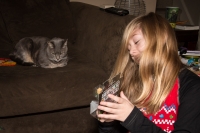 Kyle and Cicero on Christmas morning